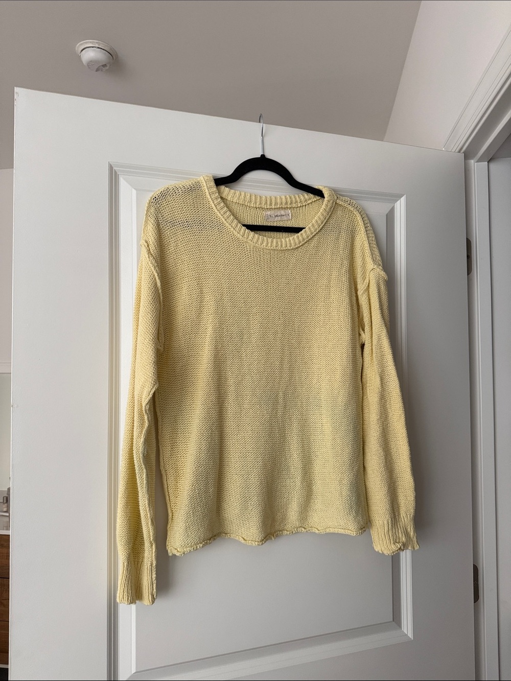 By Together Pale Yellow Knit Crewneck Sweater